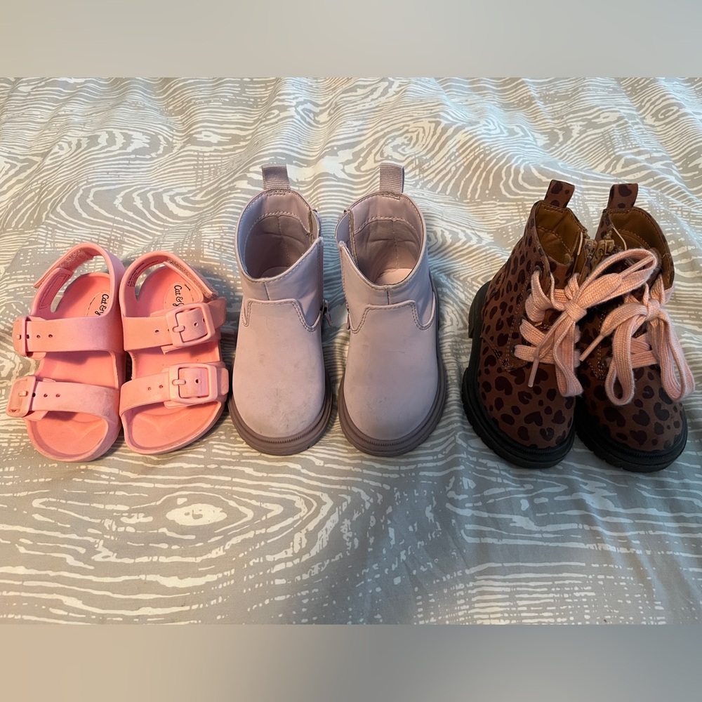 2 Pairs of Toddler Boots + 1 Pair of Sandals